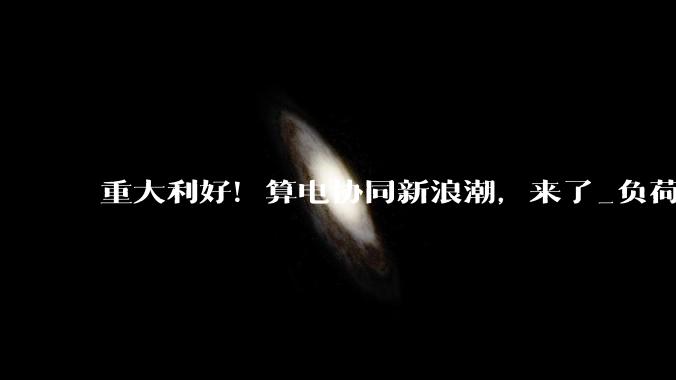 重大利好！算电协同新浪潮，来了_负荷_运行_电力